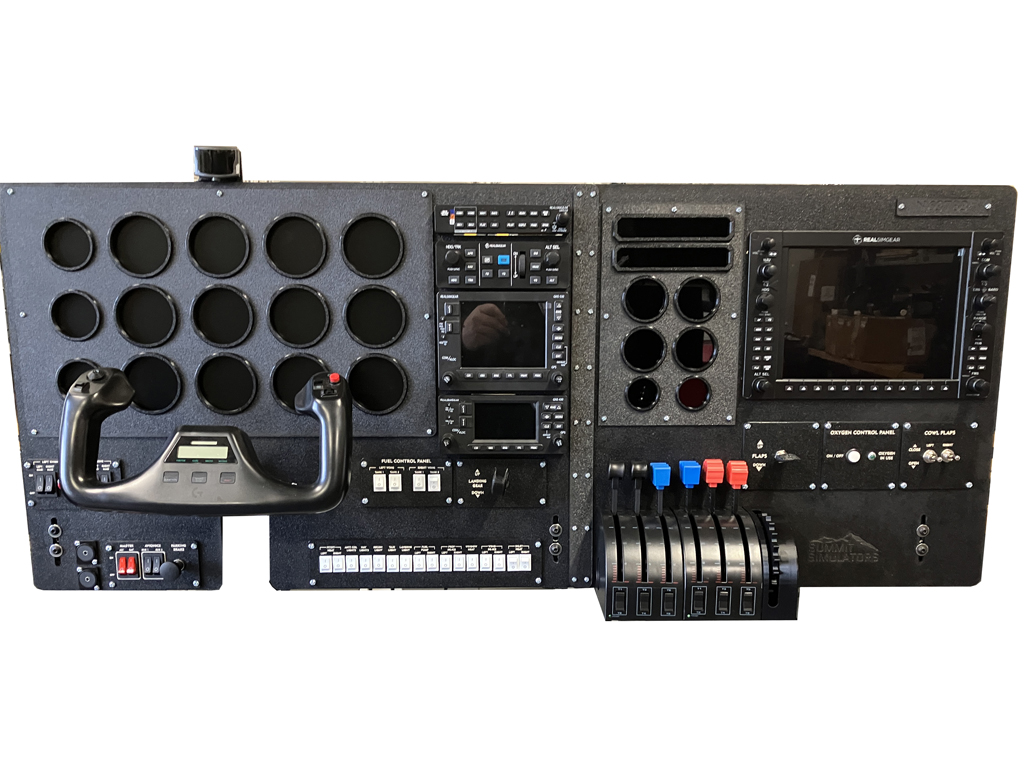 Piper Aztec twin-engine flight simulator instrument panel build