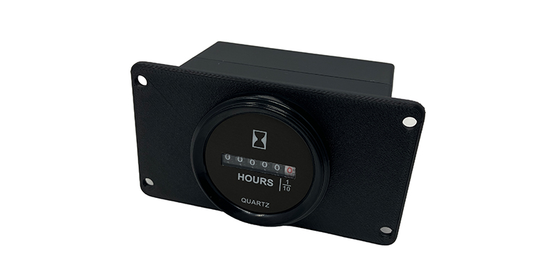 Summit Simulators Hobbs Hour Meter — Round flight simulator panel module