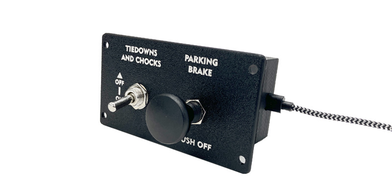 Summit Simulators Parking Brake & Tiedowns Panel flight simulator panel module