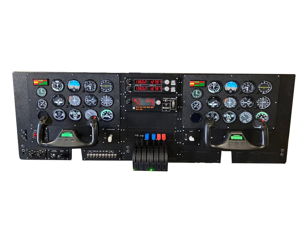 Dual Yoke Trainer home cockpit flight simulator panel by Summit Simulators